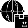 global shipping filled icon
