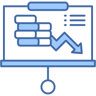 economic downturn two-color icon