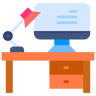 escritorio flat icono