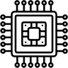 cpu line icon