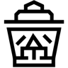 Recyclingtonne linie Icon