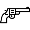 Revolver linie Icon