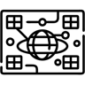 全球网络 线条 图标