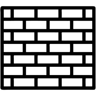 brick wall line icon