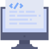 Code-Editor flach Icon
