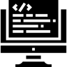 Code-Editor gefüllt Icon