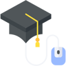 graduation cap flat icon