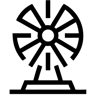 prize wheel line icon