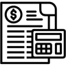 comptabilité ligne icône