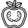 تفاحة خط أيقونة