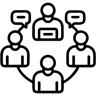 therapy group line icon