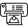 printer line icon