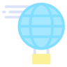globe plat icône