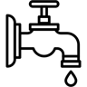 صنبور الماء خط أيقونة