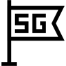 bandera de singapur line icono
