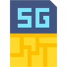 5g sim card flat icon