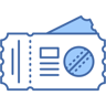 cricket ticket two color icon