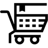 shopping cart line icon