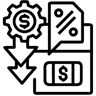 fluxo de caixa linha ícone