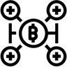 Bitcoin linie Icon
