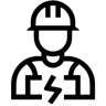 Elektriker linie Icon