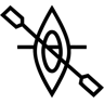 皮划艇 线条 图标