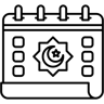 ramadan calendar line icon