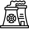 nuclear power line icon