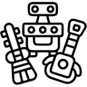 robot line icon