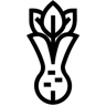 лист линия иконка
