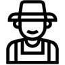 farmer line icon