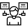 Multitasking linie Icon