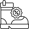 shoe sale line icon