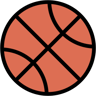 basketball lineal color icon
