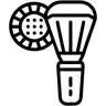 makeup brush line icon