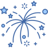 fireworks two color icon