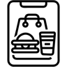 food delivery line icon