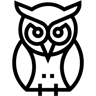 猫头鹰 线条 图标