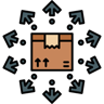 shipping lineal color icon