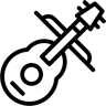 violino linea icona