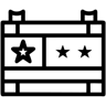电池 线条 图标