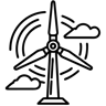 wind turbine line icon