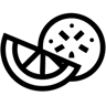 柑橘 线条 图标