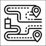 Route linie Icon