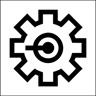 gear line icon