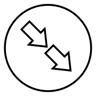 diagonal arrows line icon