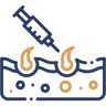 skin injection two-color icon