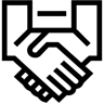 Händedruck linie Icon