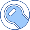 cricket ball two color icon