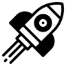 rocket duotone icon